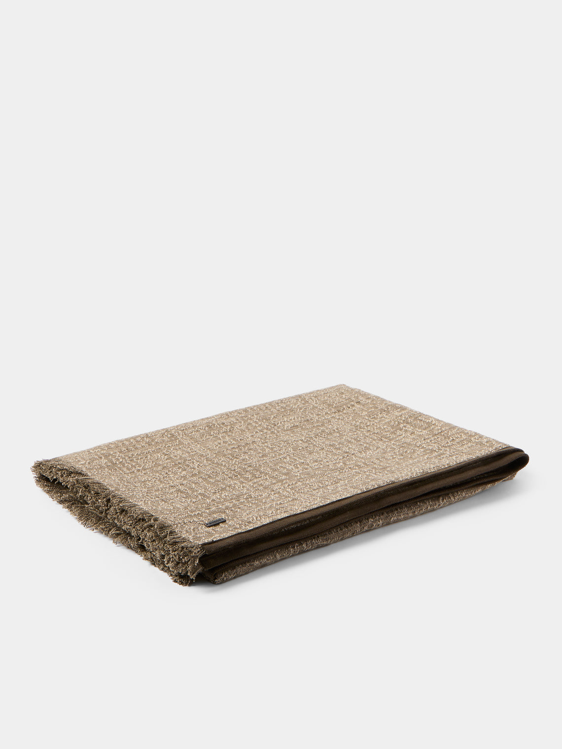 de Le Cuona - Tribal Linen and Wool Throw (79in/2m) - Gray - ABASK