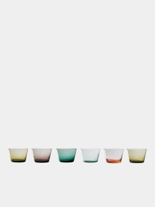 Mun Deluxe Brand Venezia - Torsé Hand-Blown Glass Dessert Bowls (Set of 6) - Multiple - ABASK