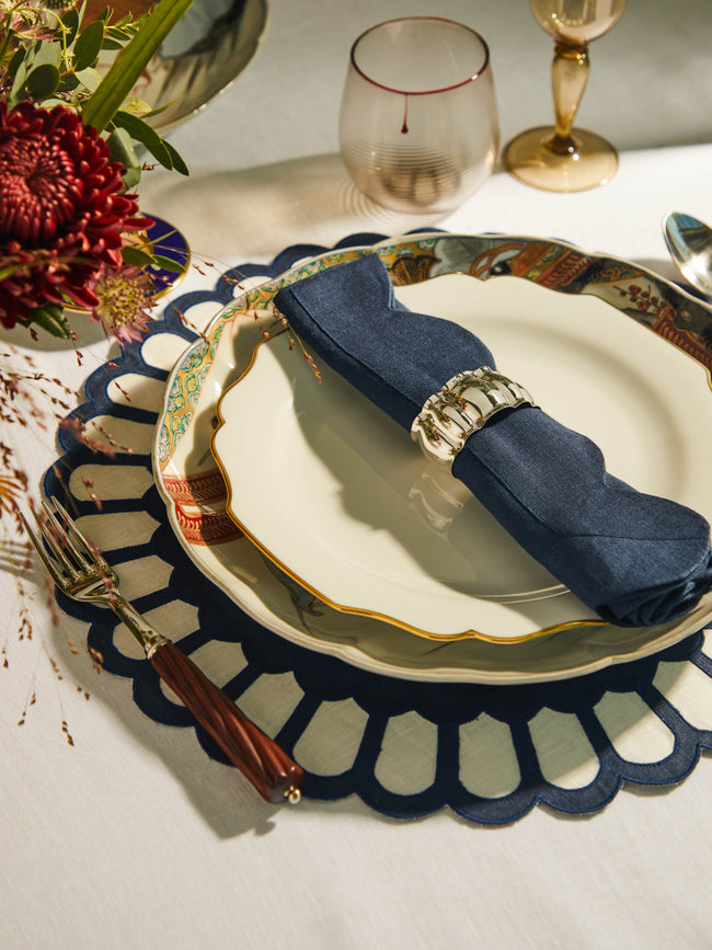 Angela Wickstead - Rapallo Scalloped Linen Napkins (Set of 4) -  - ABASK