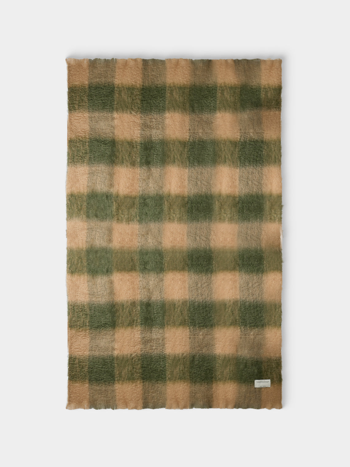 The Wren - Arbor Handwoven Mohair and Wool Throw (76.5in/1.95m) - Green - ABASK - 