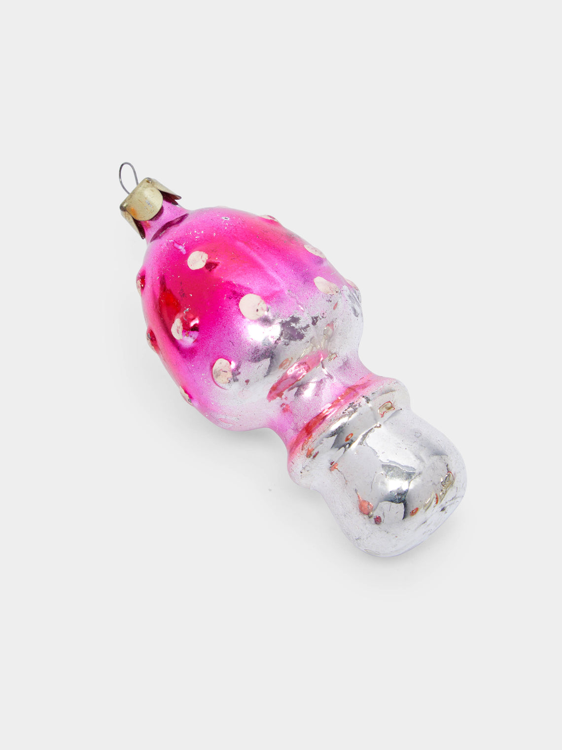 Antique and Vintage - 1950s Mushrooms Glass Large Tree Decorations (Set of 6) -  - ABASK