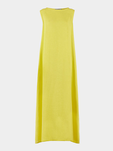 Dusan - Linen Long Tank Dress | One Size - Yellow - ABASK - 