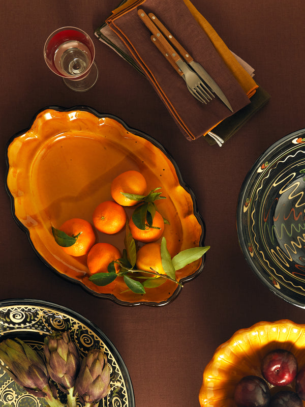 Poterie de Cliousclat - Slipware Serving Platter -  - ABASK