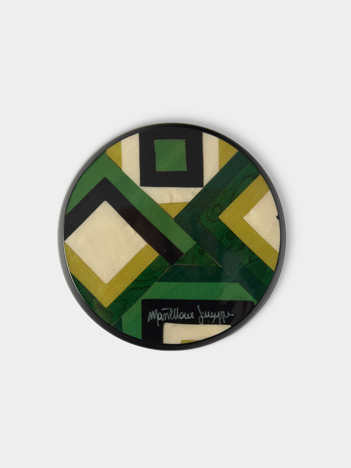 Mastellone Giuseppe - Wood Inlay Coasters (Set of 6) - Green - ABASK