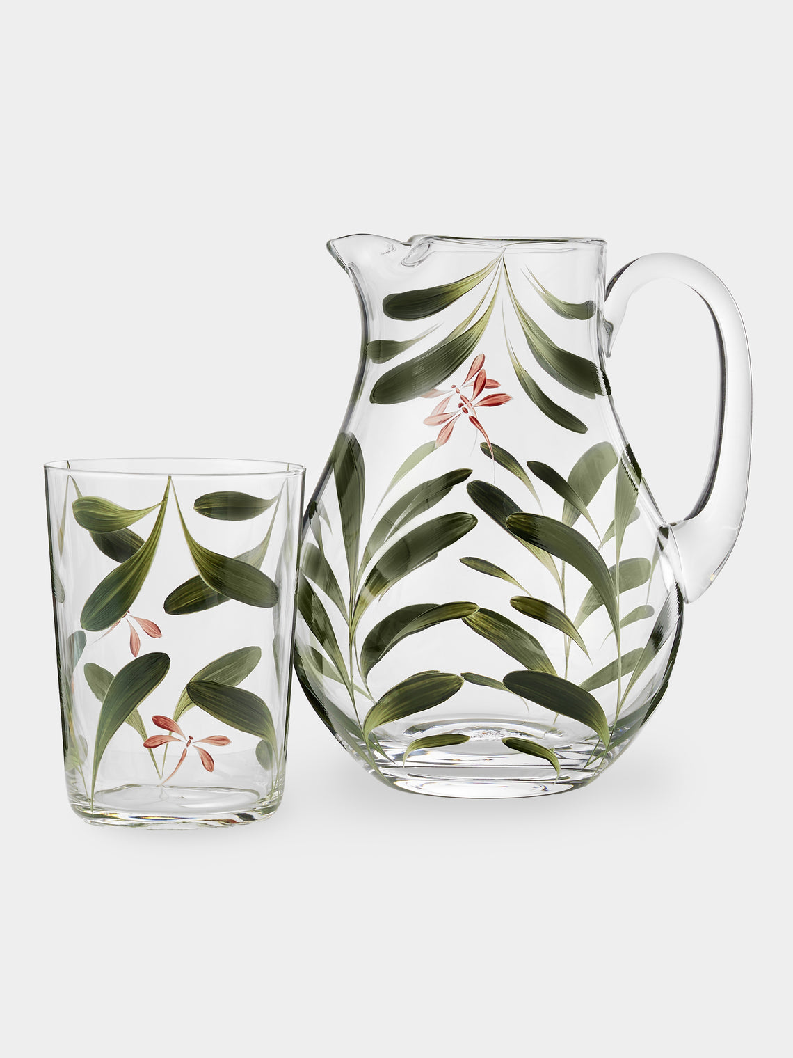 Los Vasos de Agua Clara - Dragonfly Hand-Painted Crystal Collection - Multiple - ABASK - 