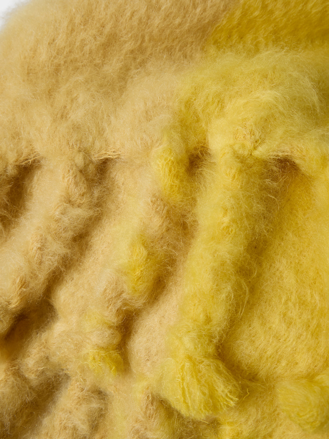 The Wren - Brume Handwoven Mohair and Wool Throw (76.5in/1.95m) - Yellow - ABASK