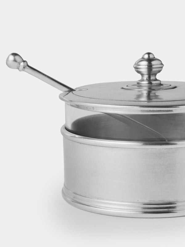 Cosi Tabellini - Genova Pewter Parmesan Dish with Spoon - Silver - ABASK