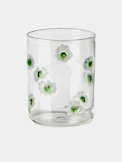 Alya Tannous - Daisy Hand-Blown Glass Tumblers (Set of 6) - Clear - ABASK - 