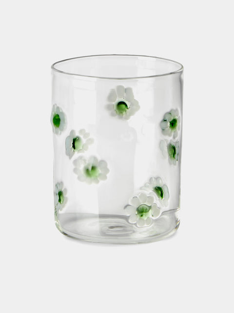 Alya Tannous - Daisy Hand-Blown Glass Tumblers (Set of 6) - Clear - ABASK - 