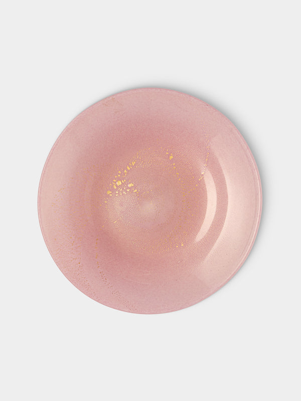 Antique and Vintage - 1950s Glass Bowl - Pink - ABASK - 