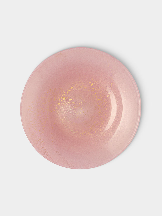 Antique and Vintage - 1950s Glass Bowl - Pink - ABASK - 