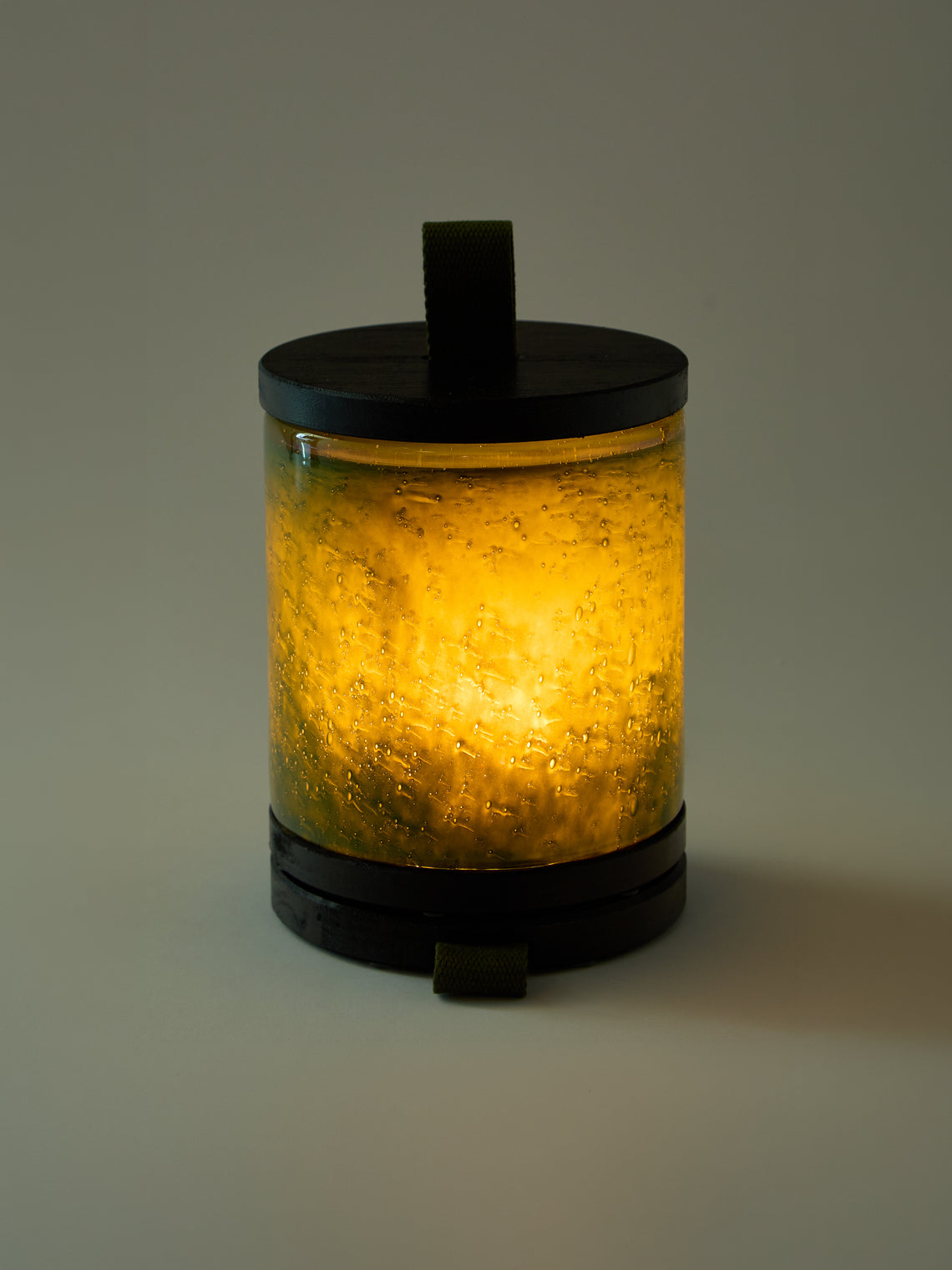 Wannes Antwerp - Antoine Manaus Hand-Blown Glass and Rubberwood Portable Lamp - Green - ABASK