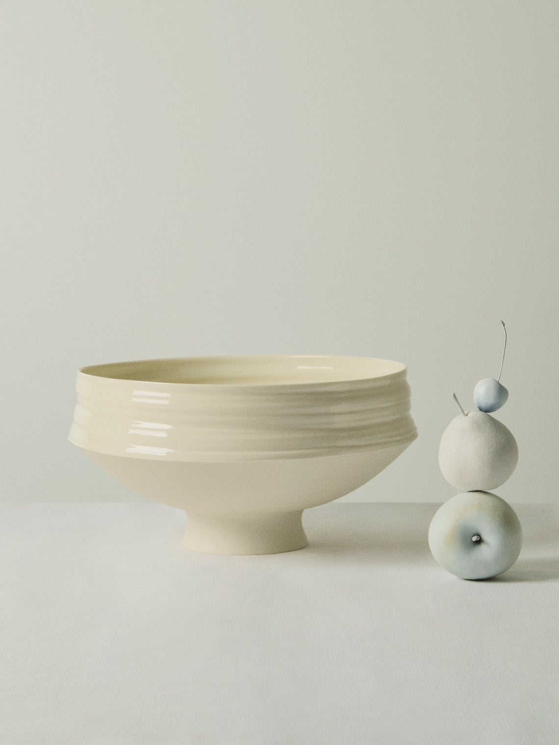 Johanne Coker - No. 11 Hand-Thrown Porcelain Bowl - White - ABASK
