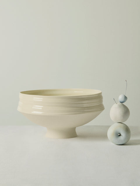 Johanne Coker - No. 11 Hand-Thrown Porcelain Bowl - White - ABASK