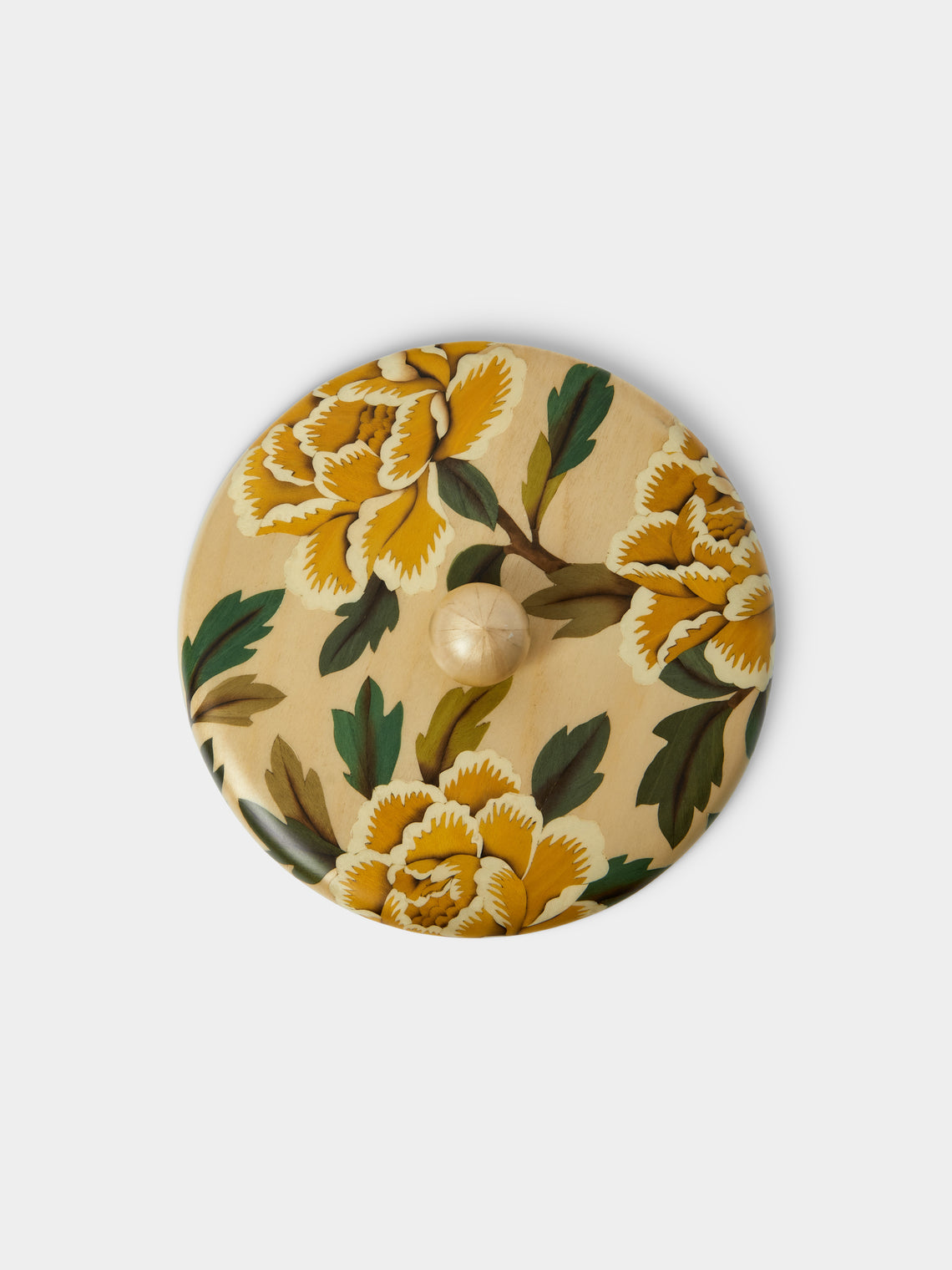 Silvia Furmanovich - Peonies Marquetry Wood Box - Multiple - ABASK
