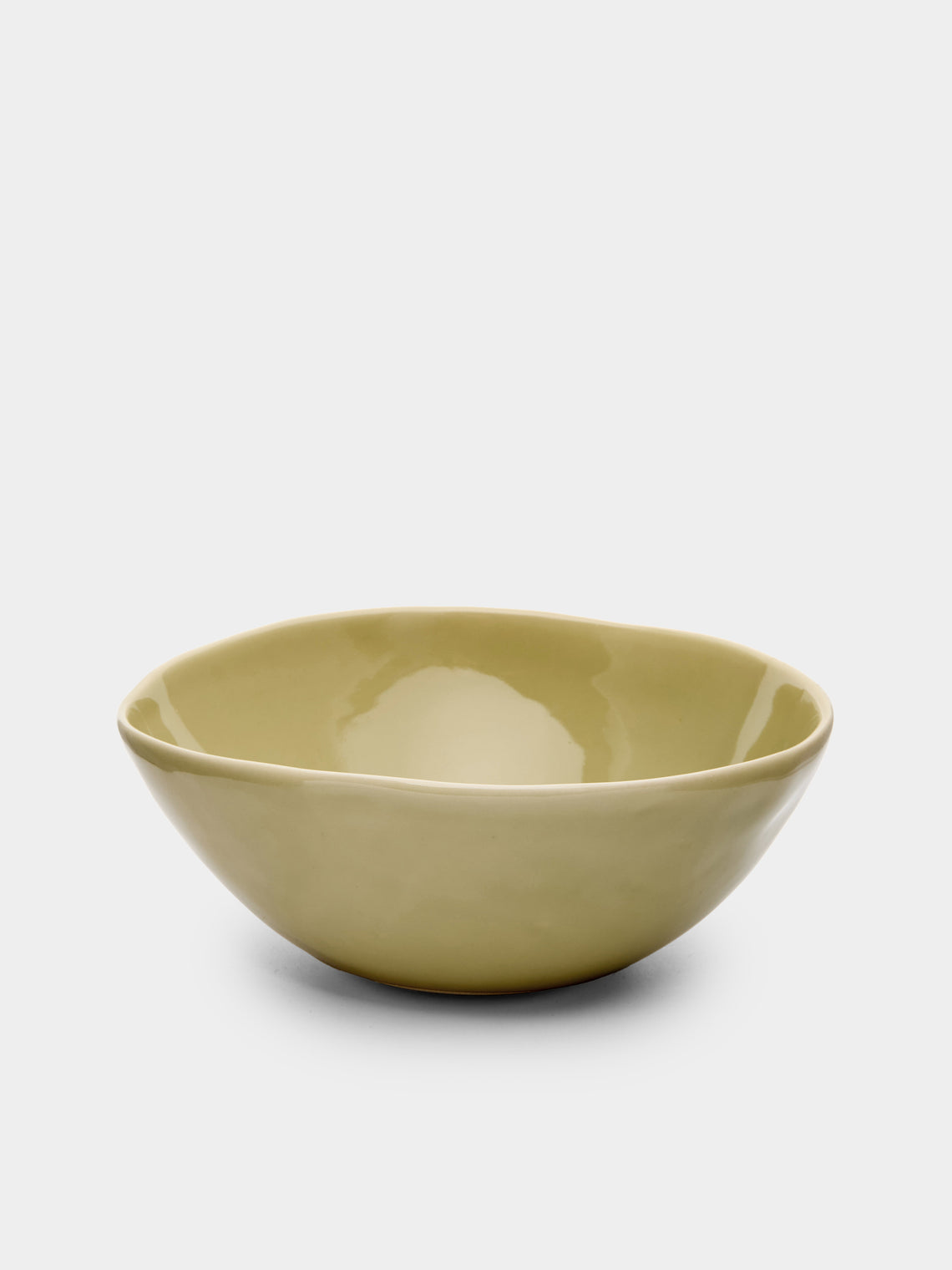 Hand-Glazed Ceramic Salad Serving Bowl
