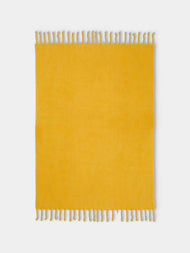 Lena Rewell - Handwoven Solid Mohair Blanket (118in/3m) - Yellow - ABASK - 