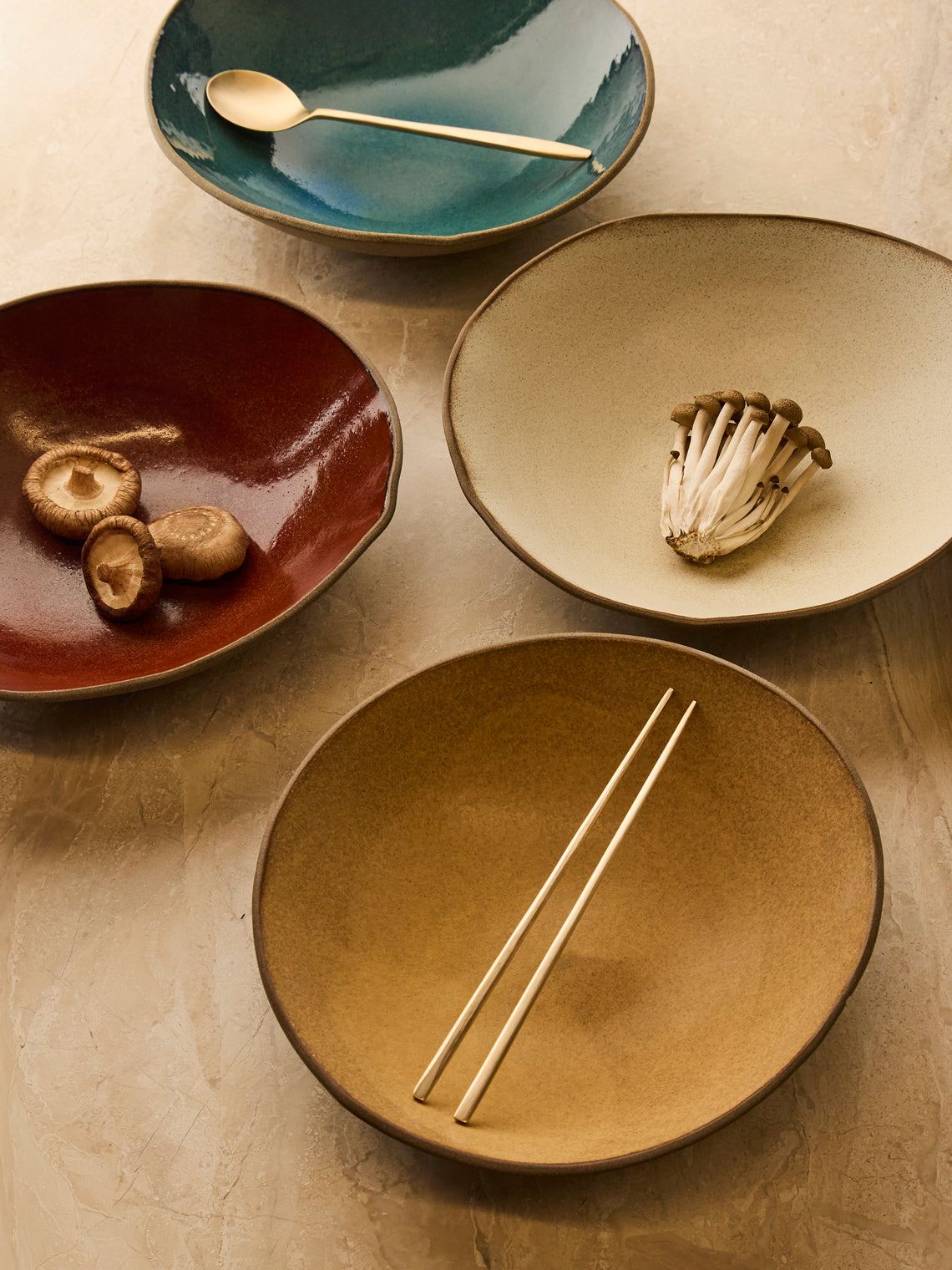 Hana Karim Studio - Hand-Built Stoneware Ramen Bowls (Set of 4) - Multiple - ABASK