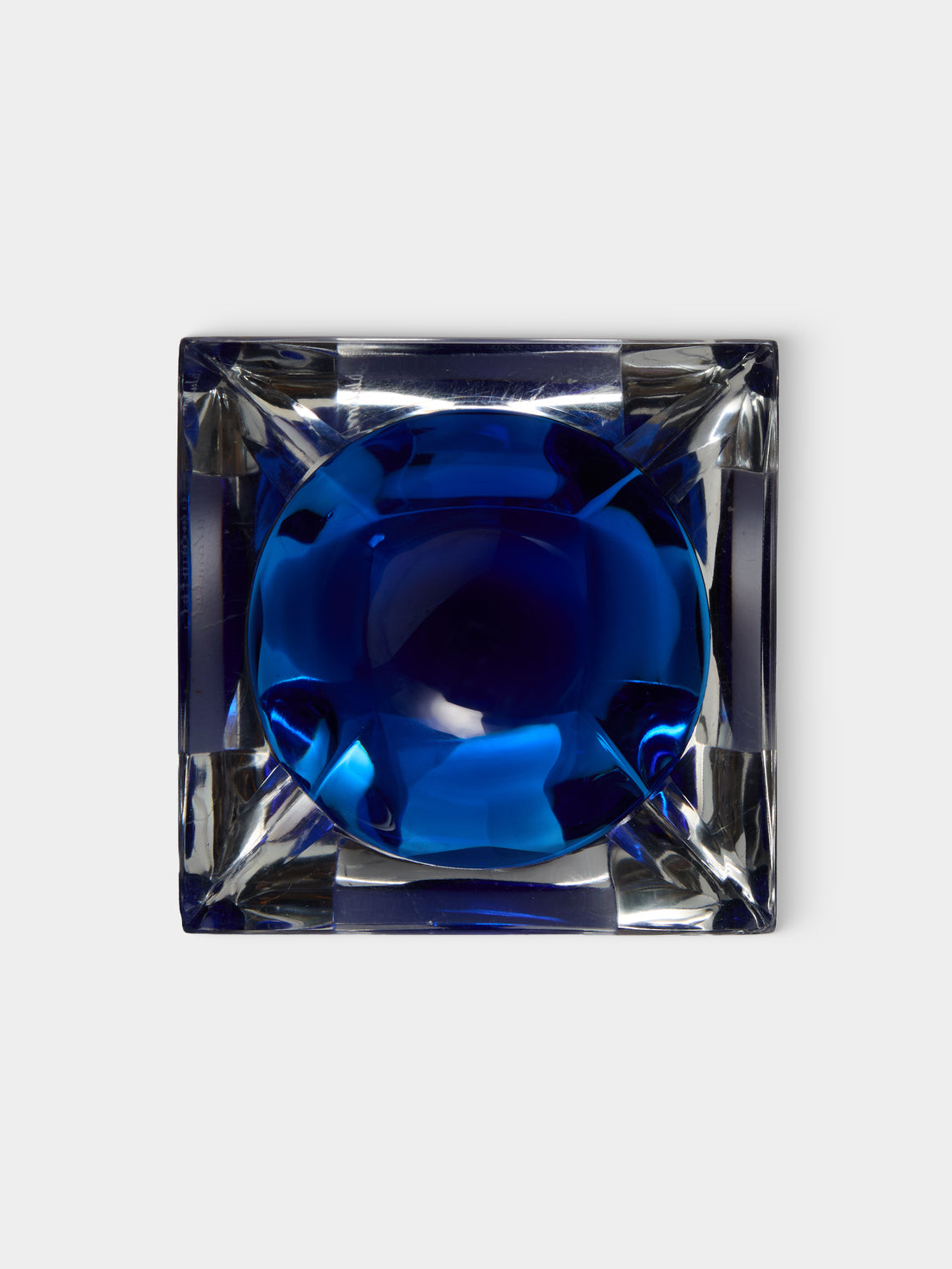 Antique and Vintage - 1970s Murano Glass Ashtray - Blue - ABASK