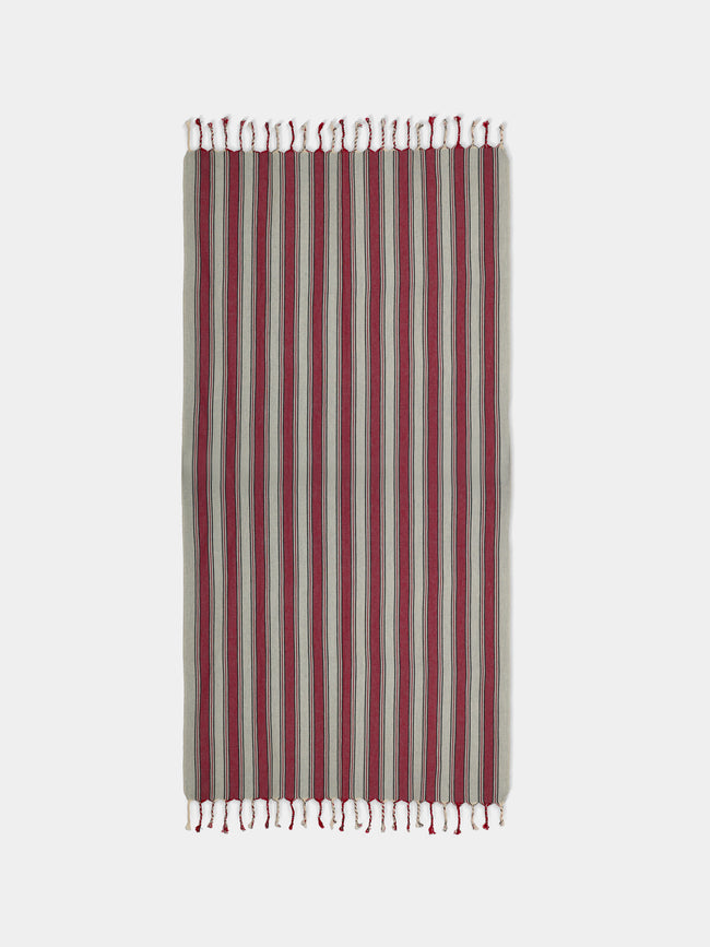 Mizar & Alcor - Terra Handwoven Linen and Cotton Towels (Set of 2) - Red - ABASK