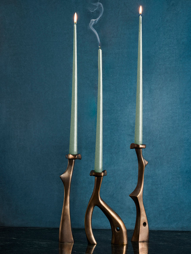Shaha Raphael - Coven 03 Hand-Cast Brass Candle Holder - Brown - ABASK