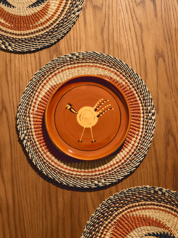 Baba Tree - Handwoven Elephant Glass Placemats (Set of 4) - Natural - ABASK