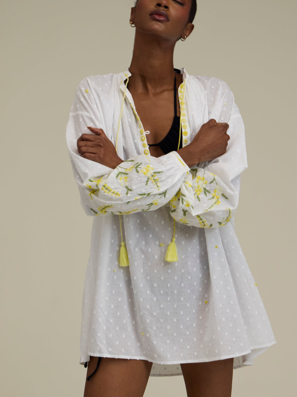 Thierry Colson - The Guise Cotton Tunic - White - ABASK