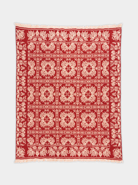 Saved NY - Salmon-Berry Cashmere King-Size Bedspread -  - ABASK