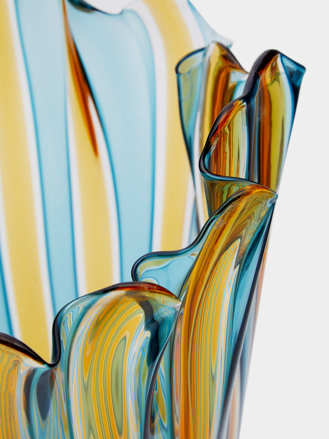 Venini - Fazzoletto Hand-Blown Murano Glass Medium Vase -  - ABASK