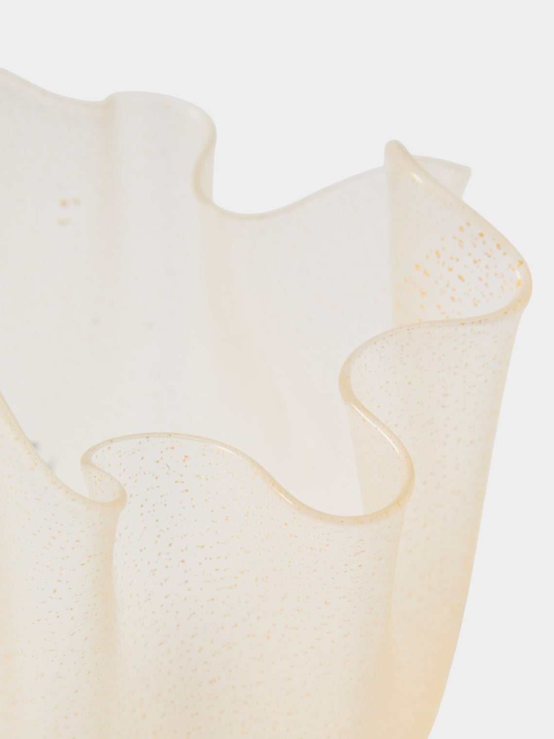 Venini - Fazzoletto Hand-Blown Murano Glass Vase (6in/15cm) - Yellow - ABASK