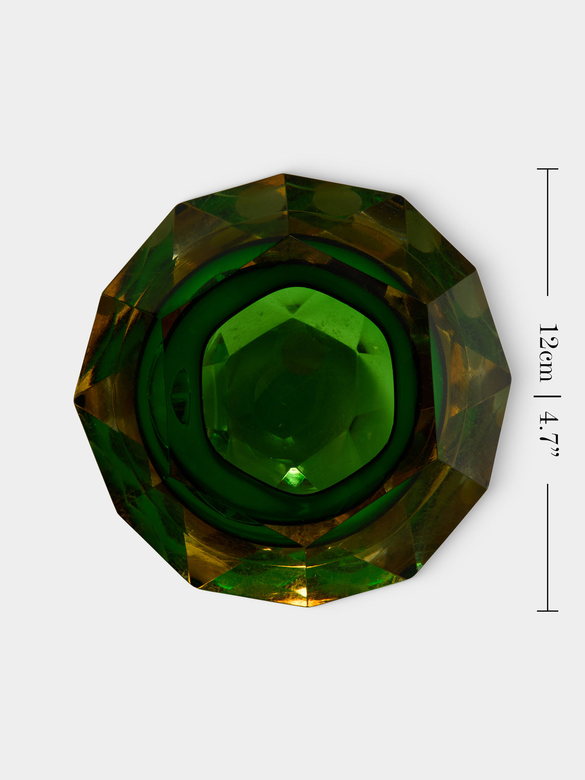 Antique and Vintage - 1970s Murano Glass Ashtray - Green - ABASK