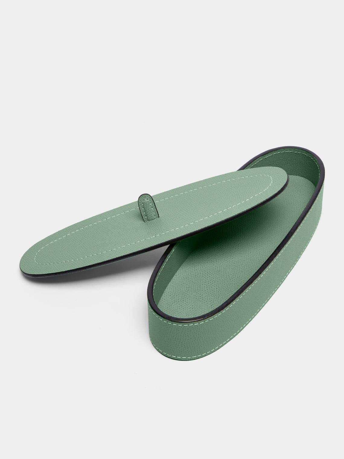 Giobagnara - Harris Leather Oval Pen Holder - Light green - ABASK