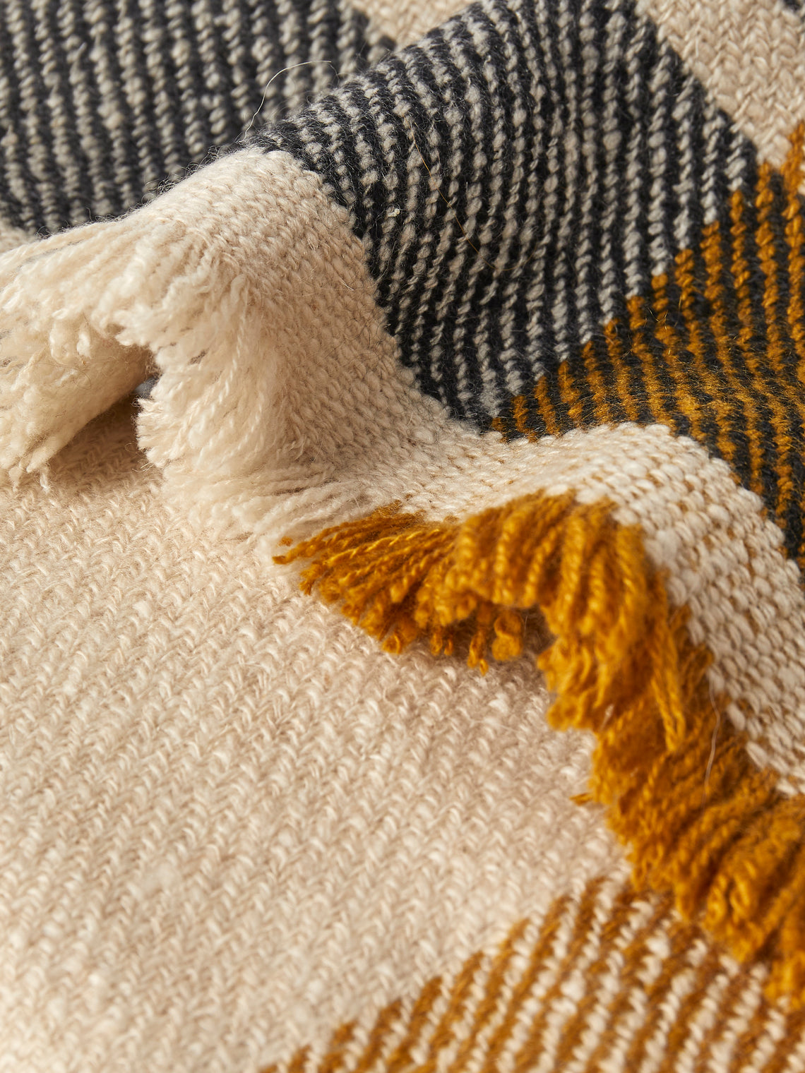 Me & K - Cashmere Striped Blanket (75in/1.9m) - Multiple - ABASK