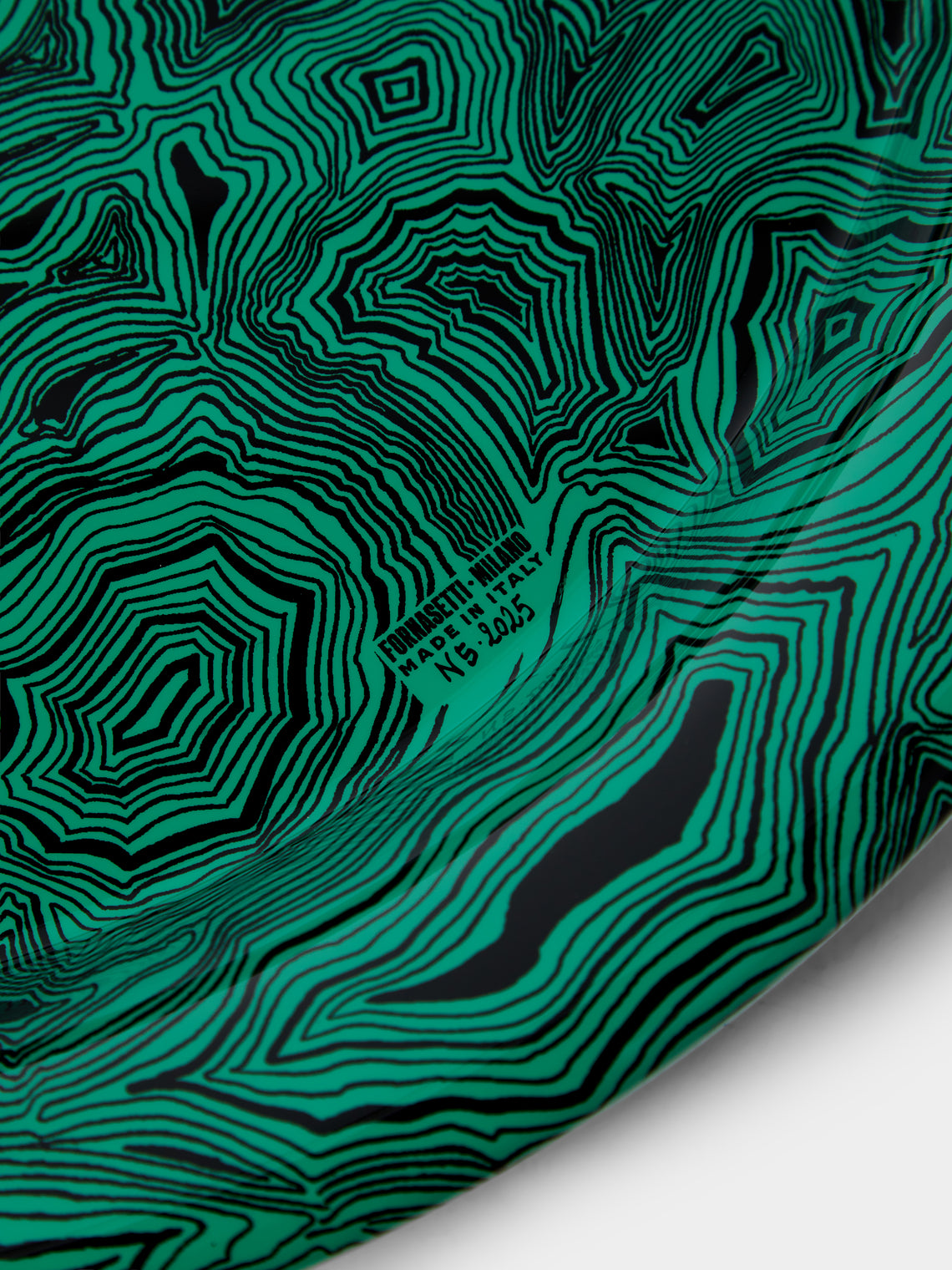 Fornasetti - Serratura su Malachite Iron Tray (15.5in/40cm) - Green - ABASK