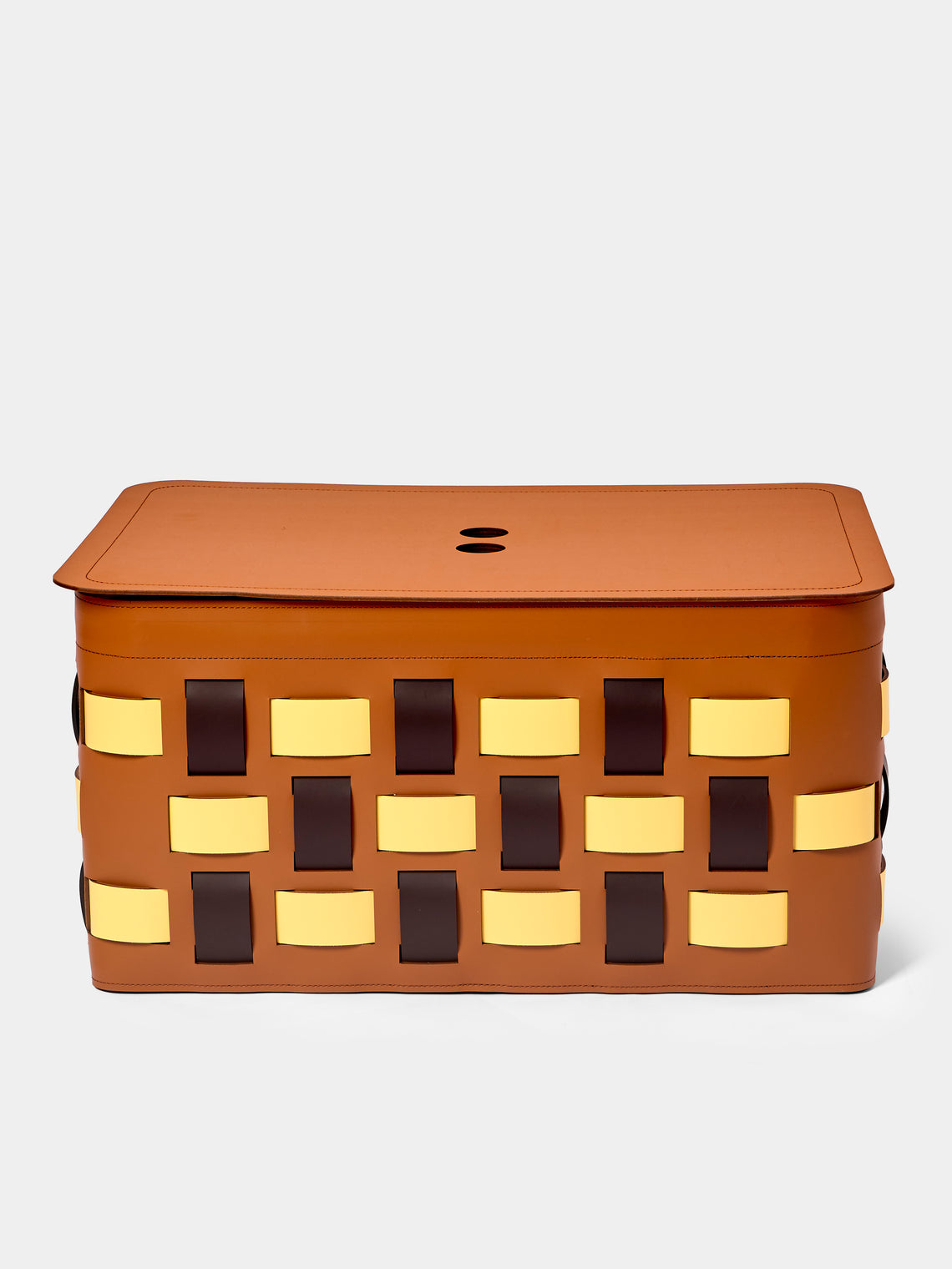 RUDI - Lisbona No. 16 Leather Rectangular Basket - Multiple - ABASK - 