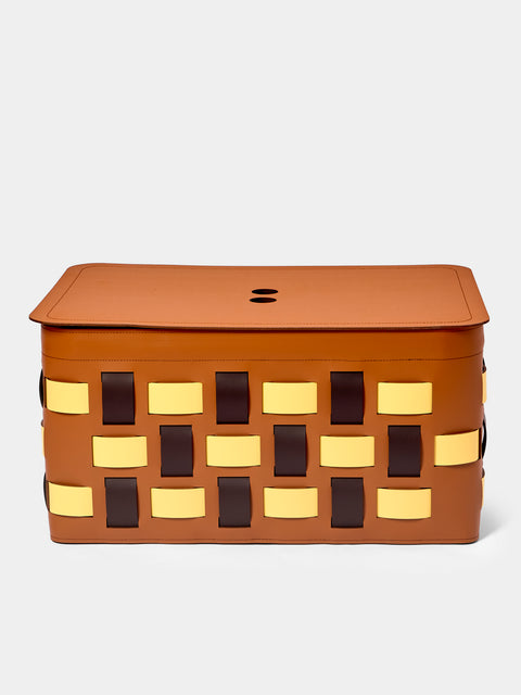 RUDI - Lisbona No. 16 Leather Rectangular Basket - Multiple - ABASK - 