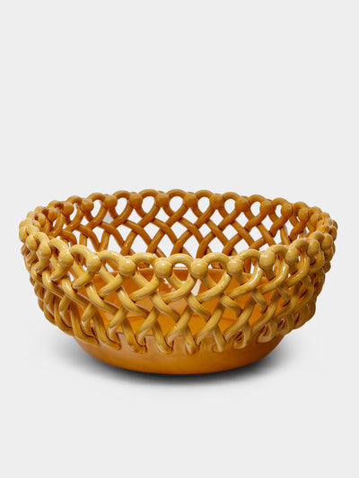 Maison Pichon Uzès - Hand-Glazed Ceramic Braided Serving Bowl -  - ABASK - 