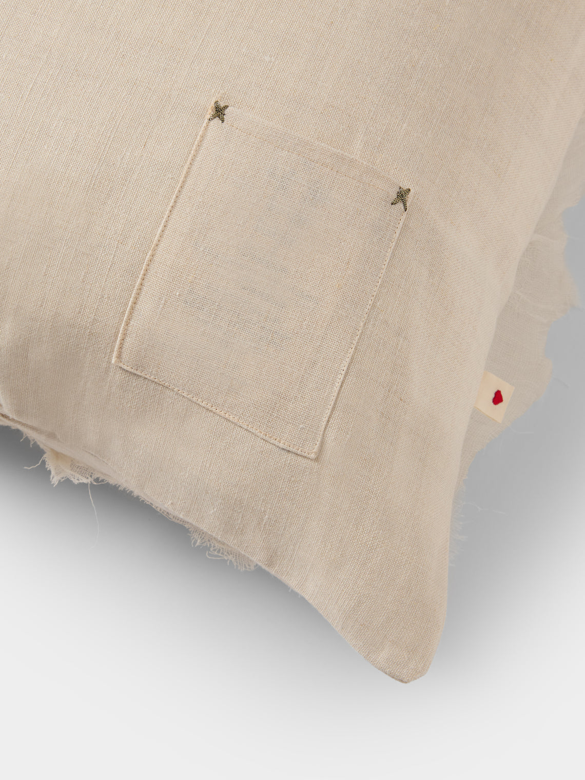 Bokja - Primavera Embroidered Linen Cushion (35.5in/90cm) - Multiple - ABASK