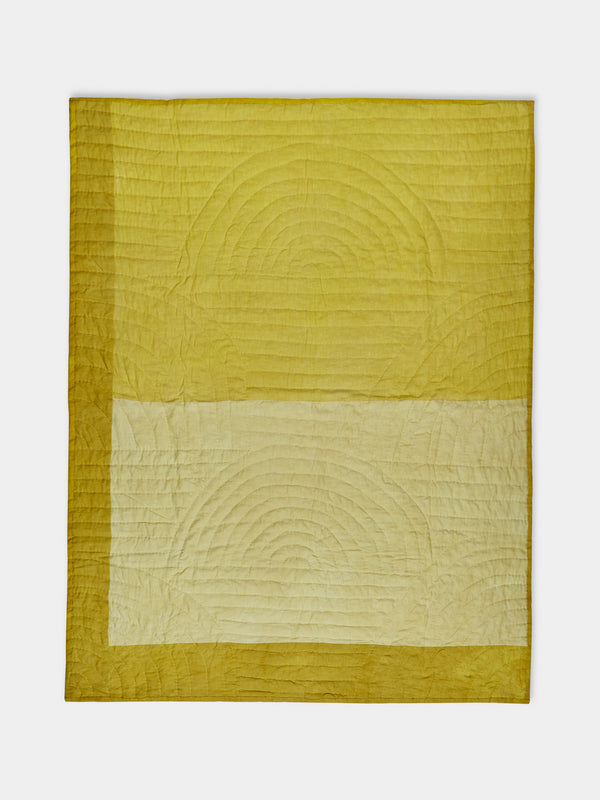 Tuck It In - Hand-Embroidered Linen Quilt -  - ABASK