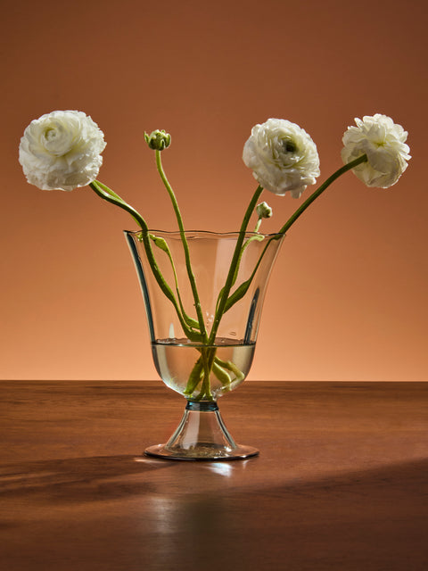 Akua Objects - Alban Crystal Poppy Vase (5.5in/14.5cm) - Clear - ABASK