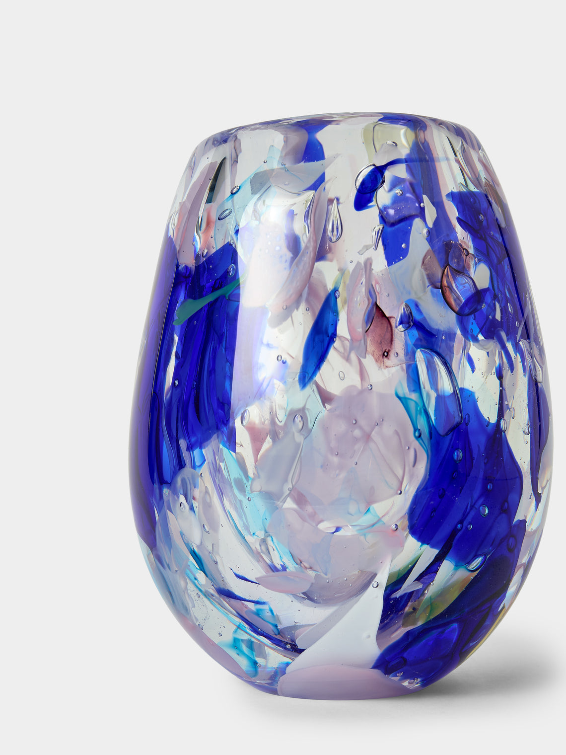 David Valner - Recovered History Hand-Blown Glass Vase (8in/20cm) - Multiple - ABASK