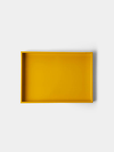 The Lacquer Company - Wiggle Lacquered Small Tray - Yellow - ABASK - 