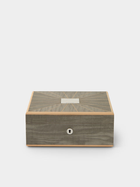 Linley - Henley Velveteen Sycamore Box - Green - ABASK - 