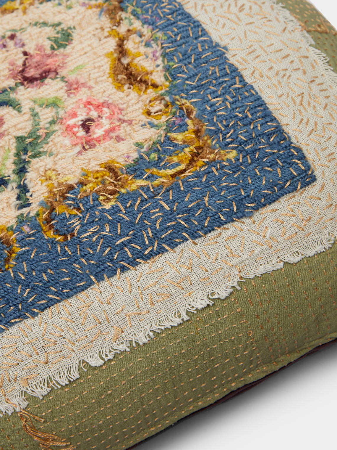 By Walid - 1920s Needlepoint Wool Cushion -  - ABASK