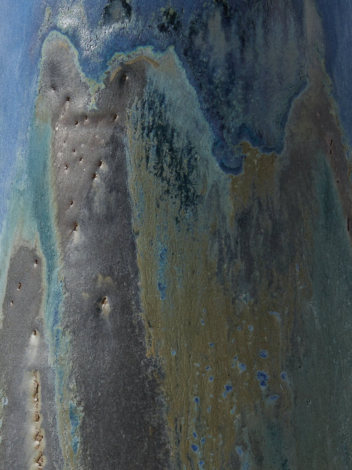 Peter Speliopoulos Projects - Hand-Glazed Stoneware Table Lamp - Blue - ABASK