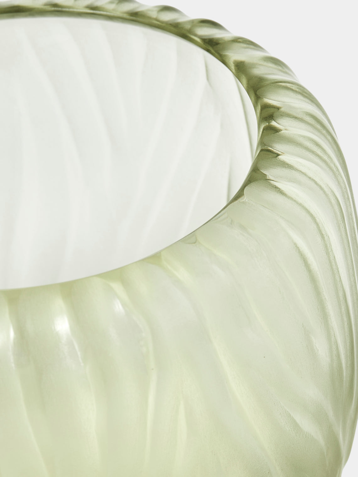 Micheluzzi Glass - Pozzo Verdino Alghe Hand-Blown Murano Glass Vase (6.5in/17cm) - Green - ABASK