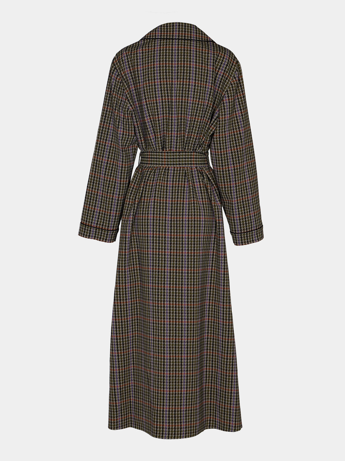 Emilia Wickstead - Georgette Houndstooth Robe - Brown - ABASK