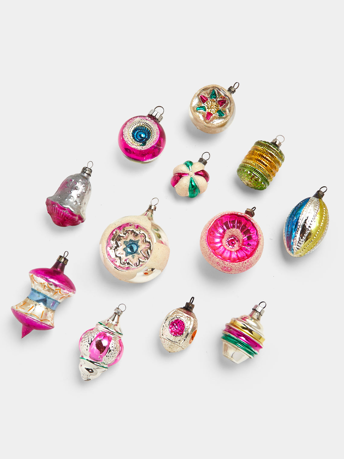 Antique and Vintage - Early-20th-Century Mixed Glass Baubles (Set of 12) - Multiple - ABASK