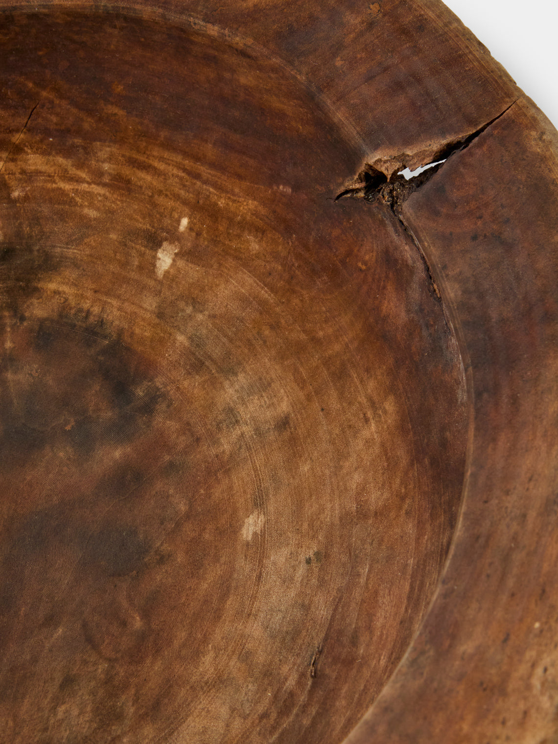 Iida Woodturning - Hand-Turned Oil-Finish Iron-Mordant Dogwood Tray (17.5in/44.5cm) - Brown - ABASK