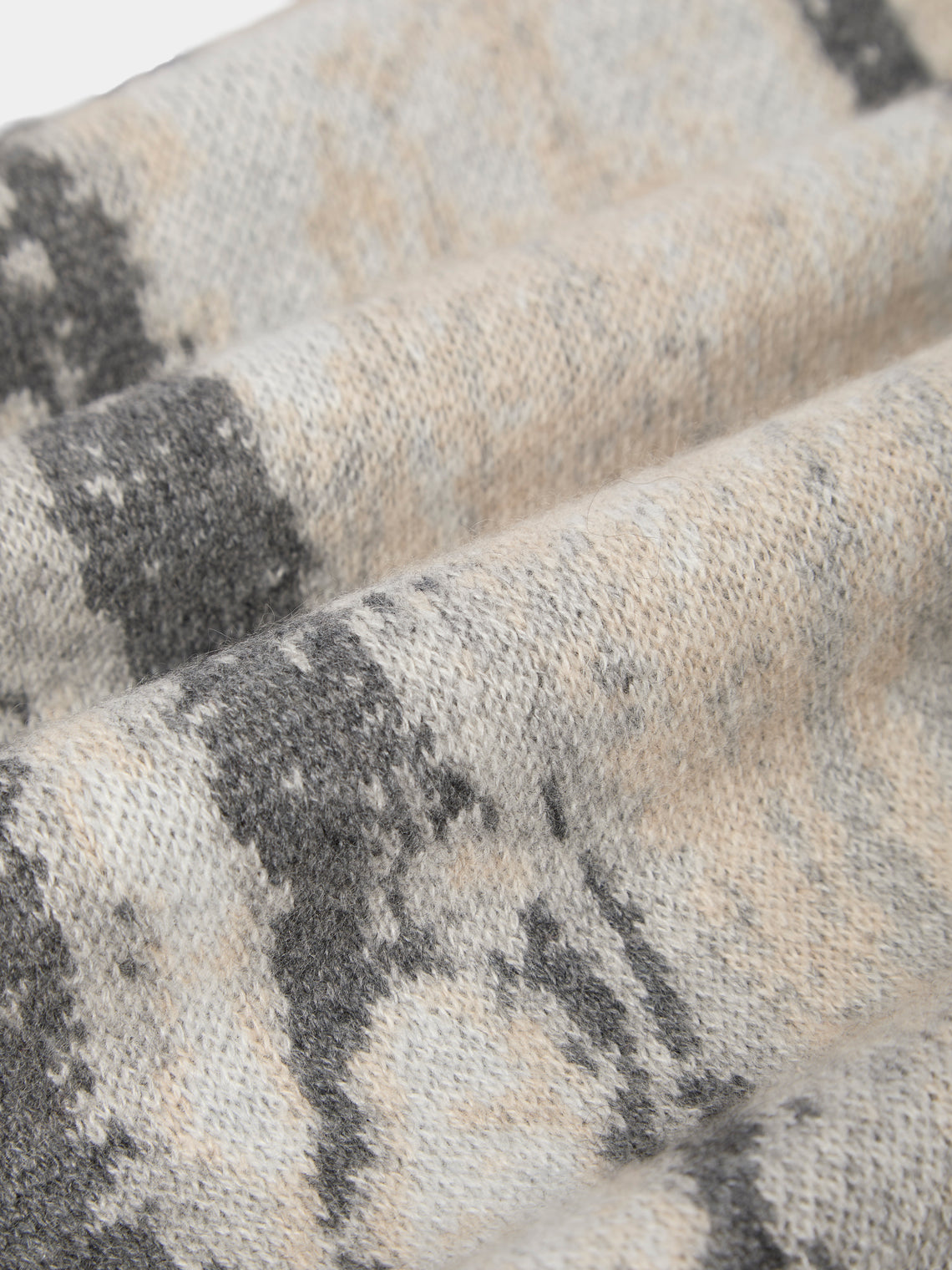 Saved NY - Marble Cashmere Throw (79in/2m) - Blue - ABASK